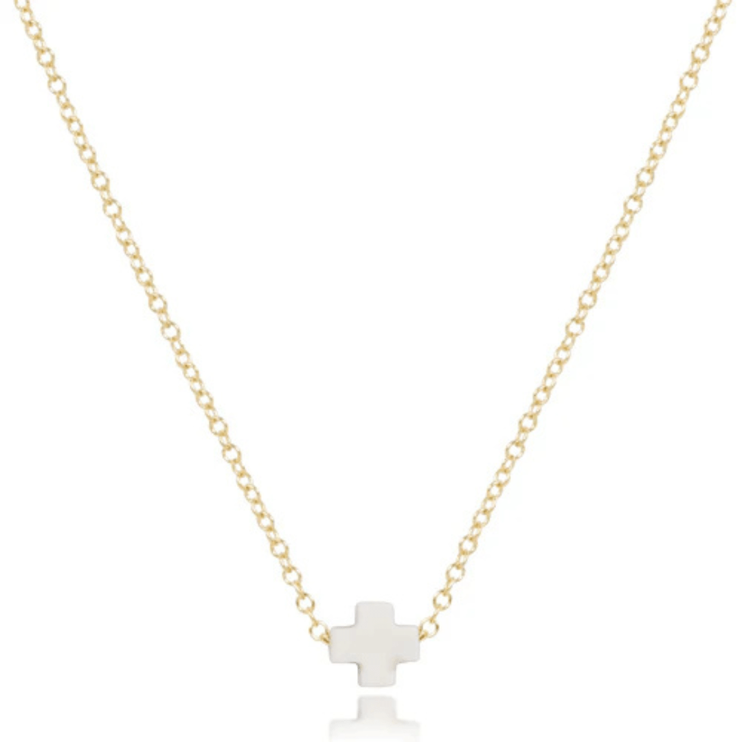 Enewton Gold Small Signature Cross Necklace - Enewton