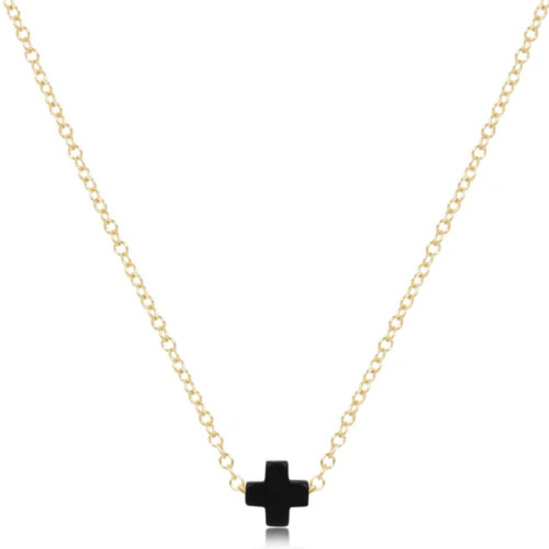 Enewton Gold Small Signature Cross Necklace - Enewton