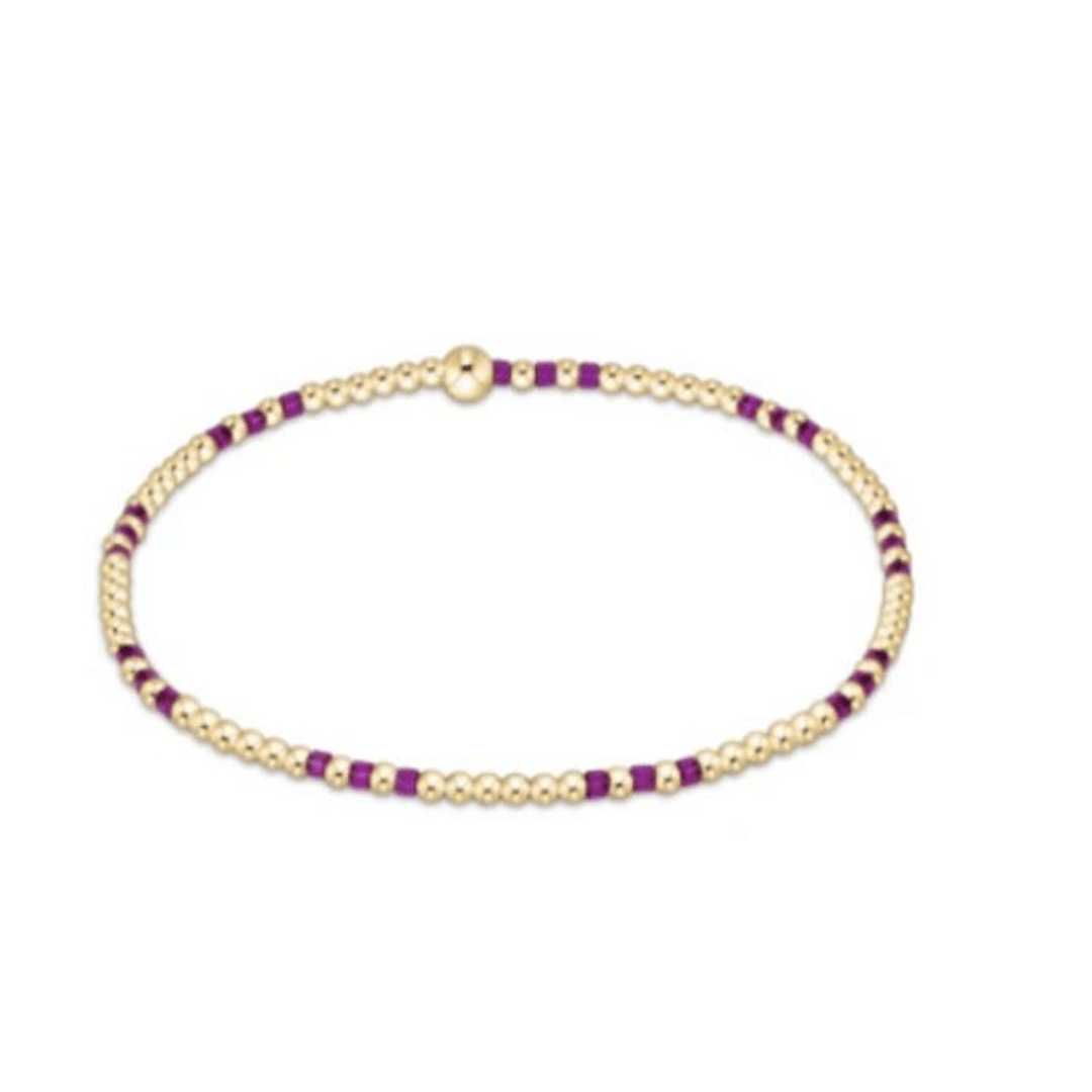 Enewton Hope Joy Pattern 2mm Bead Bracelet - Fuchsia - Enewton