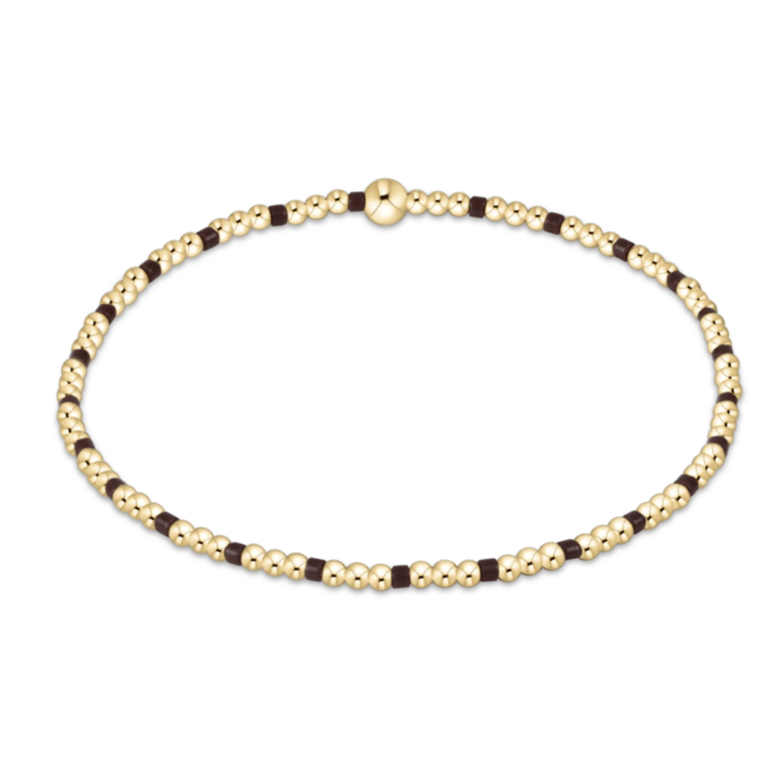 Enewton Hope Sincerity Pattern 2mm Bead Bracelet - Chocolate - Enewton