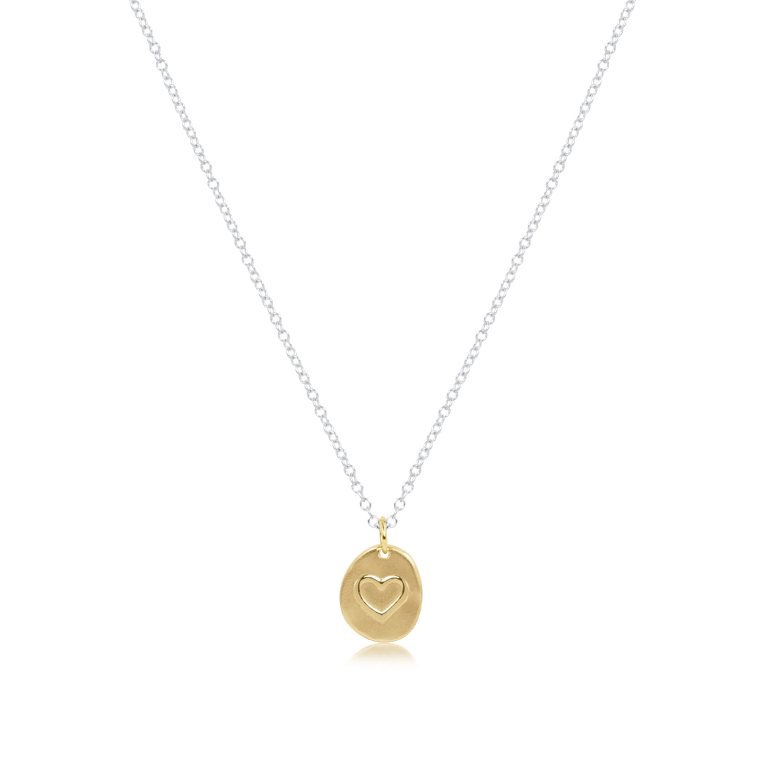 Enewton Mixed Metal Inspire Love Small Gold Charm Necklace - Enewton