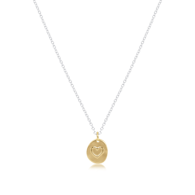 Enewton Mixed Metal Inspire Love Small Gold Charm Necklace - Enewton