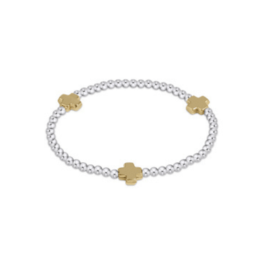Enewton Mixed Metal Signature Cross Bead Bracelet - 3mm - Enewton