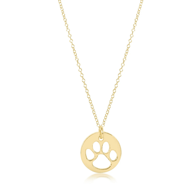 Enewton Paw Print Gold Disc Necklace - Enewton