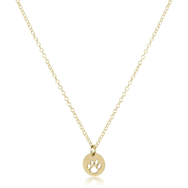 Enewton Paw Print Small Gold Disc Necklace - Enewton