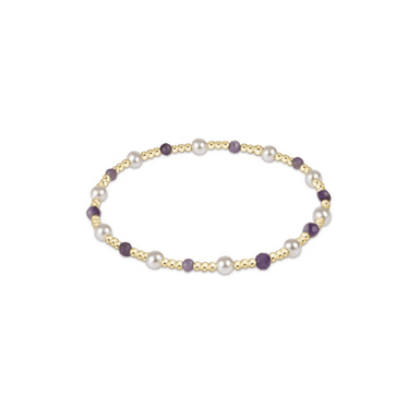 Enewton Pearl Sincerity Pattern 4mm Bead Bracelet - Amethyst - Enewton