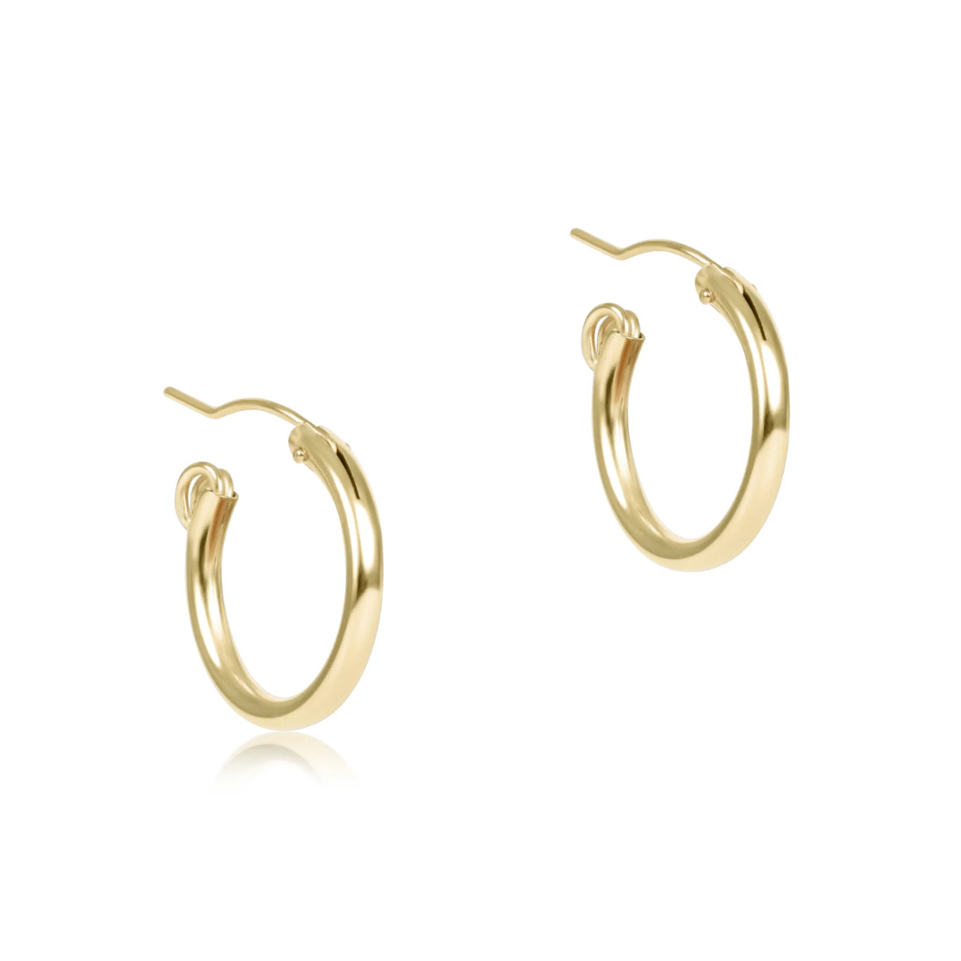 Enewton Round Gold 0.5" Hoop - Smooth - Enewton