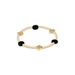 Enewton Signature Cross Admire Gold Pattern 3mm Bead Bracelet - Faceted Onyx - Enewton