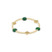 Enewton Signature Cross Admire Gold Pattern 3mm Bead Bracelet - Green Onyx - Enewton