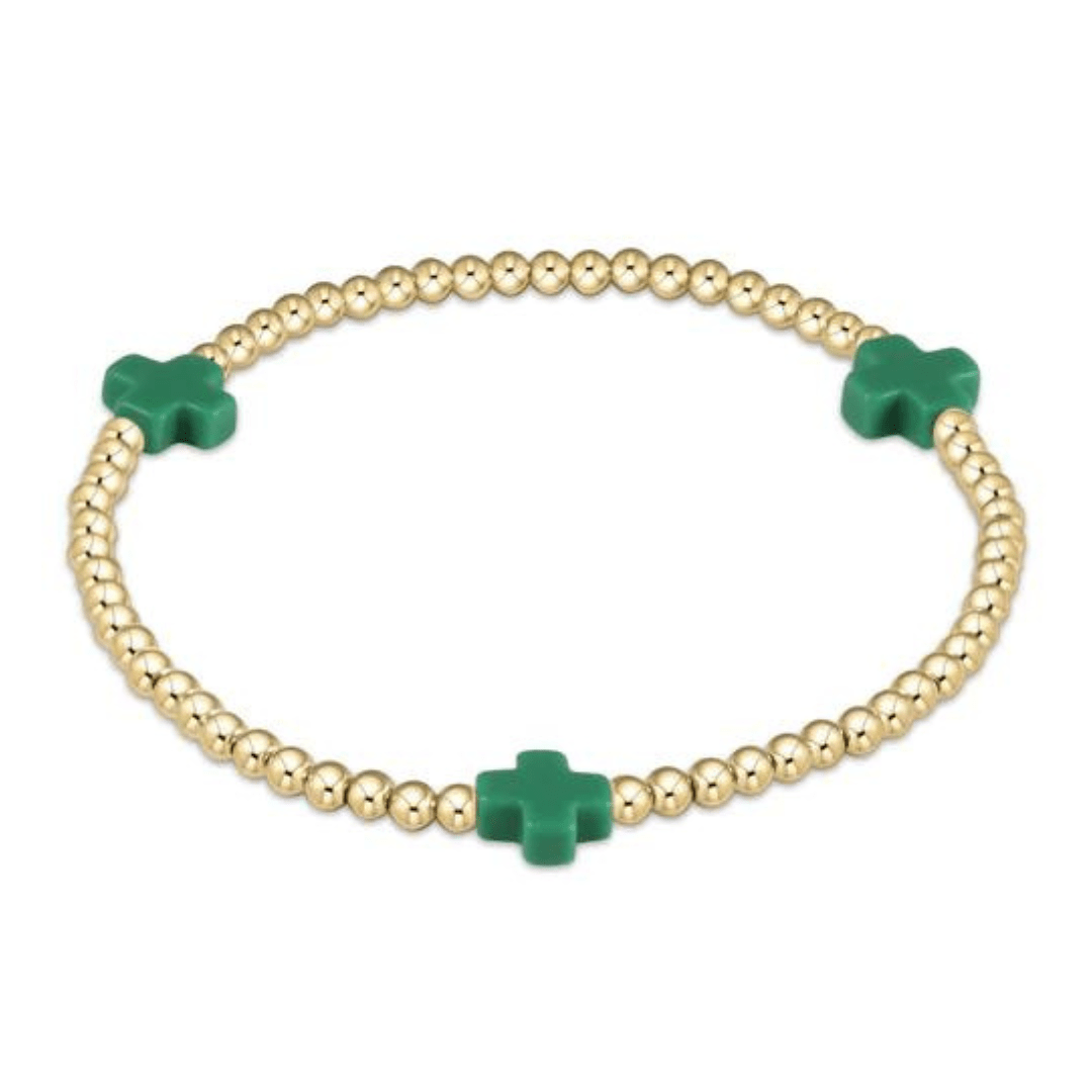 Enewton Signature Cross Gold Pattern 3mm Bracelet - Enewton