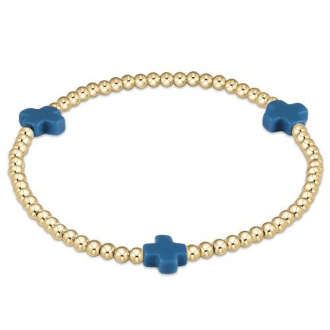 Enewton Signature Cross Gold Pattern 3mm Bracelet - Enewton