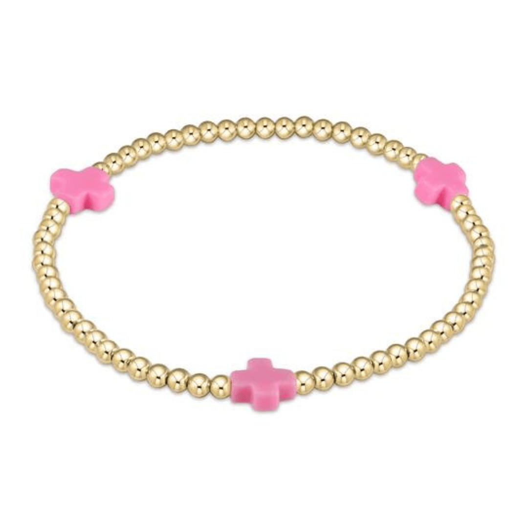 Enewton Signature Cross Gold Pattern 3mm Bracelet - Enewton