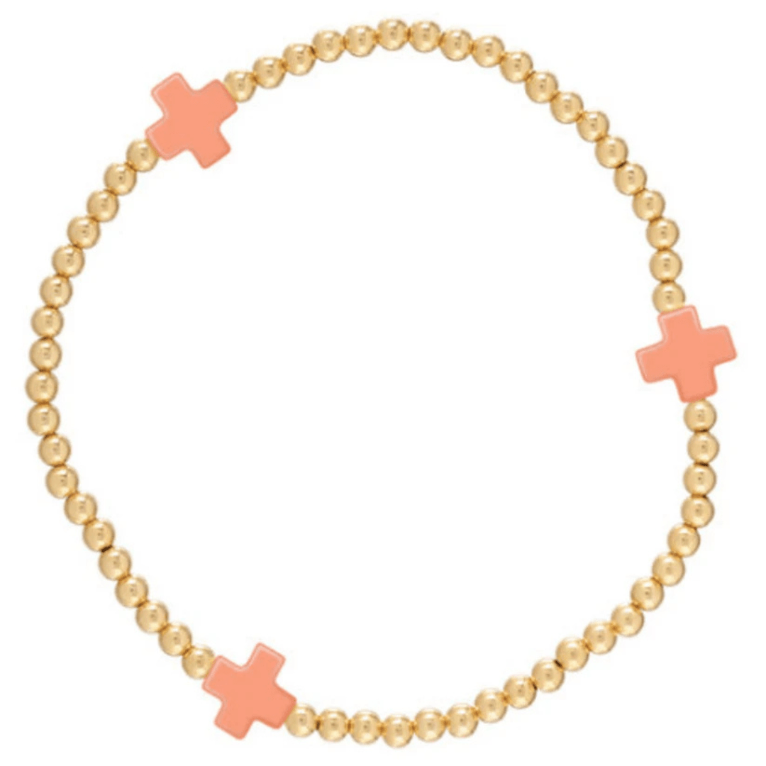 Enewton Signature Cross Gold Pattern 3mm Bracelet - Enewton
