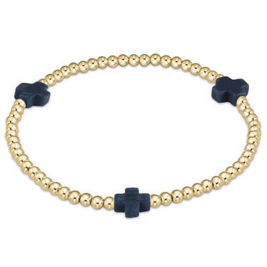 Enewton Signature Cross Gold Pattern 3mm Bracelet - Enewton