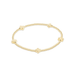 Enewton Signature Cross Small Gold Pattern 2mm Bead Bracelet - Gold - Enewton