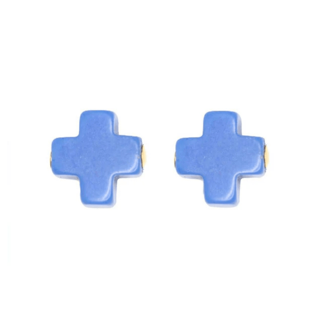 Enewton Signature Cross Stud - Cobalt - Enewton