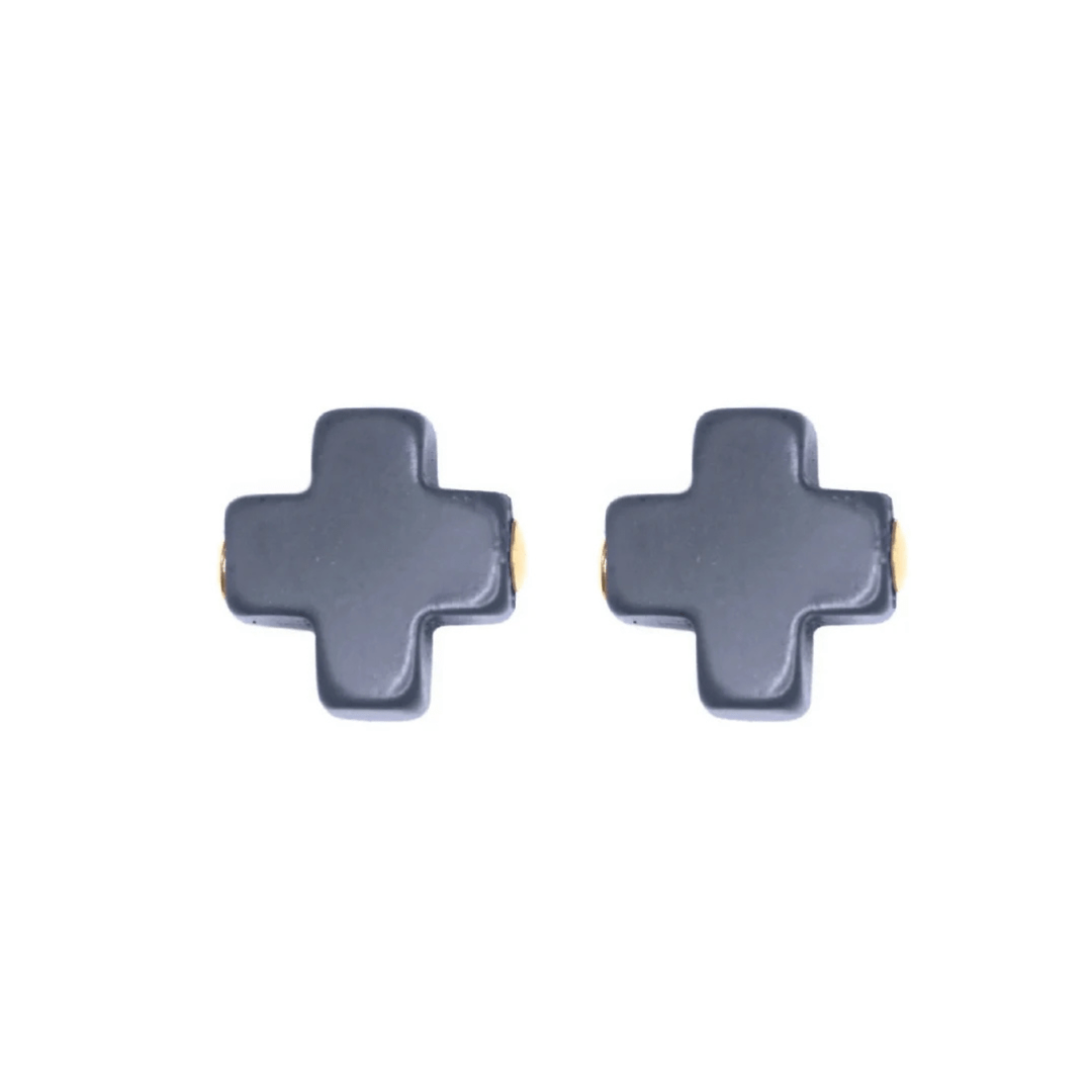 Enewton Signature Cross Stud - Navy - Enewton