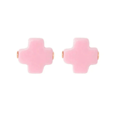 Enewton Signature Cross Stud - Pink - Enewton