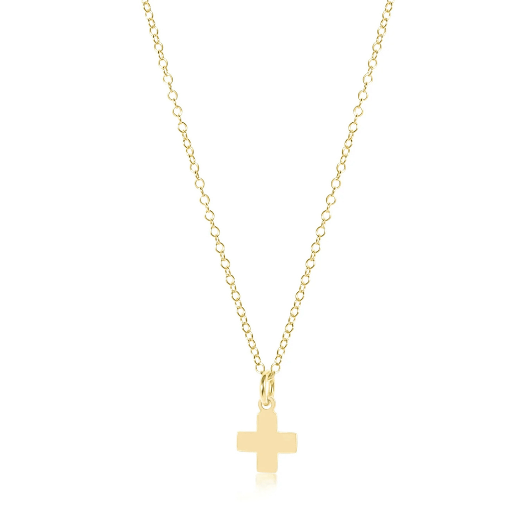 Enewton Signature Gold Cross Charm Necklace - Enewton