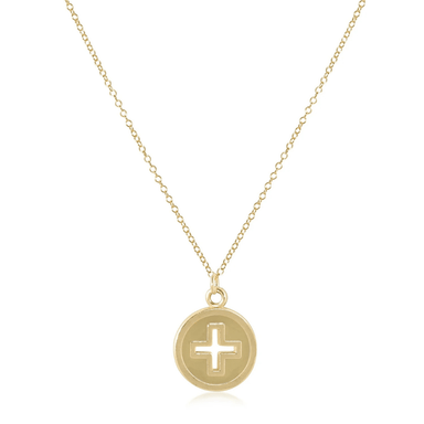 Enewton Signature Small Gold Cross Disc Necklace - Enewton