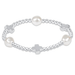 Enewton Sterling Signature Cross Admire Pattern Bracelet - Pearl - 3mm - Enewton