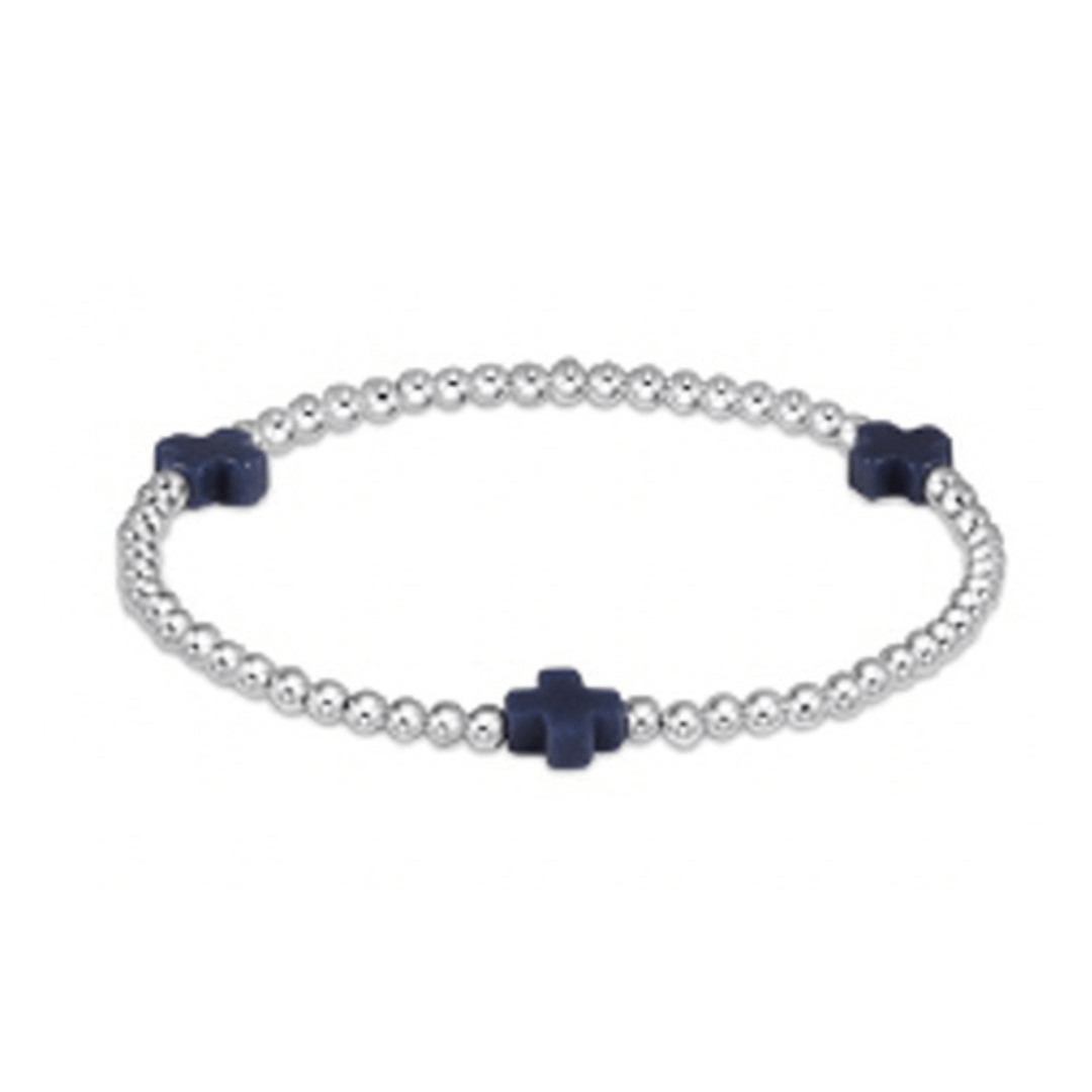 Enewton Sterling Signature Cross Pattern 3mm Bead Bracelet - Enewton