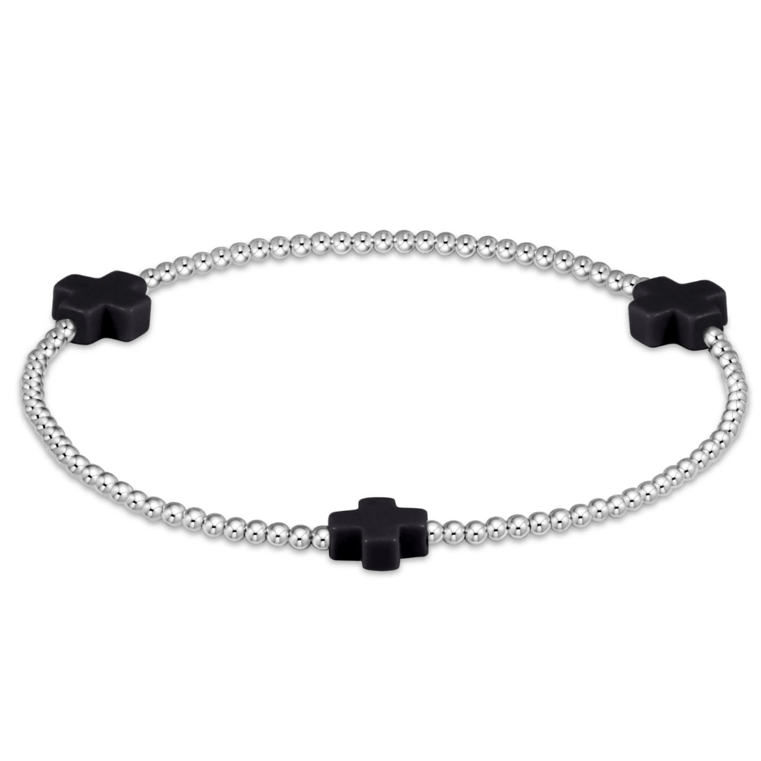 Enewton Sterling Signature Cross Pattern 3mm Bead Bracelet - Enewton