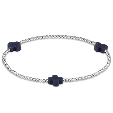 Enewton Sterling Signature Cross Pattern 3mm Bead Bracelet - Enewton