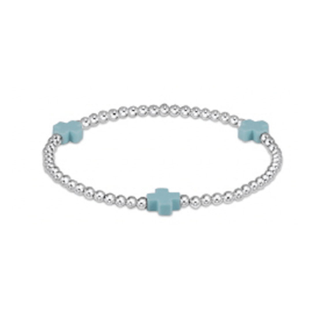 Enewton Sterling Signature Cross Pattern 3mm Bead Bracelet - Enewton
