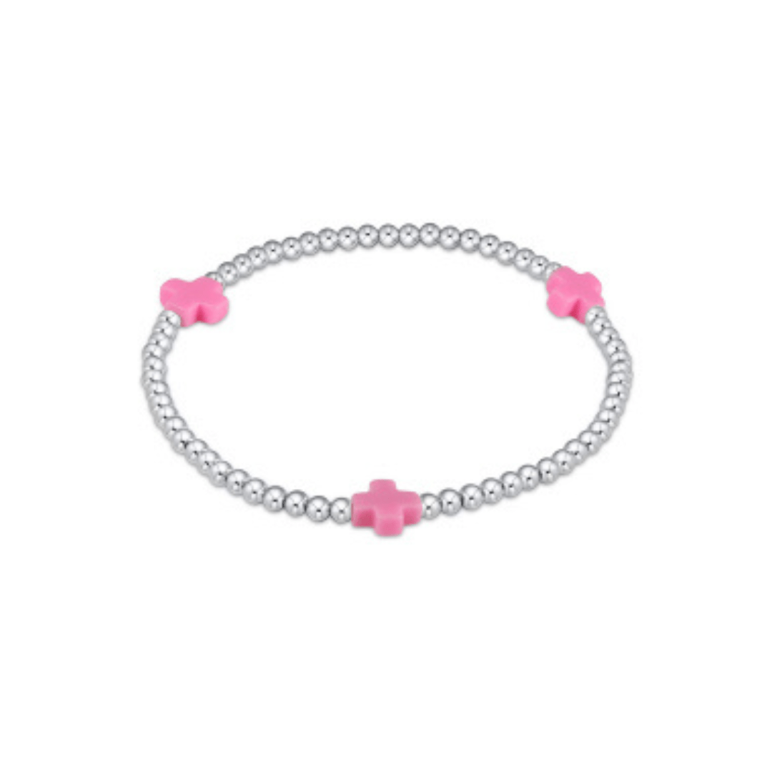 Enewton Sterling Signature Cross Pattern 3mm Bead Bracelet - Enewton