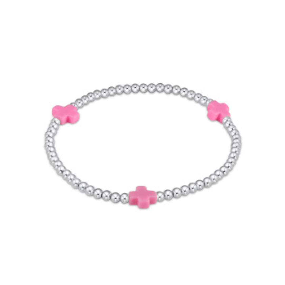 Enewton Sterling Signature Cross Pattern 3mm Bead Bracelet - Enewton