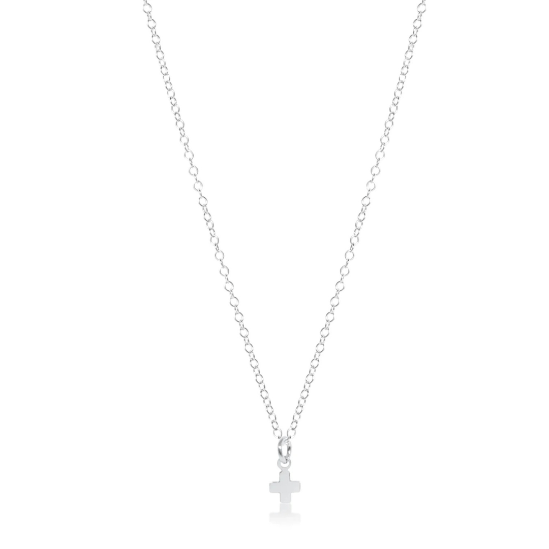 Enewton Sterling Signature Cross Small Charm Necklace - Enewton