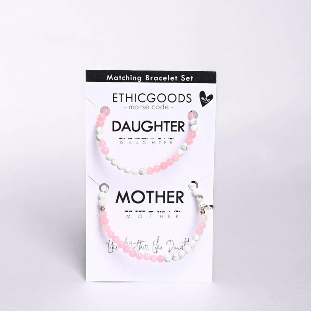 Ethic Goods Morse Code Bracelet Set - Mother & Mini Daughter - Ethic Goods
