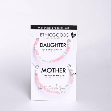Ethic Goods Morse Code Bracelet Set - Mother & Mini Daughter - Ethic Goods
