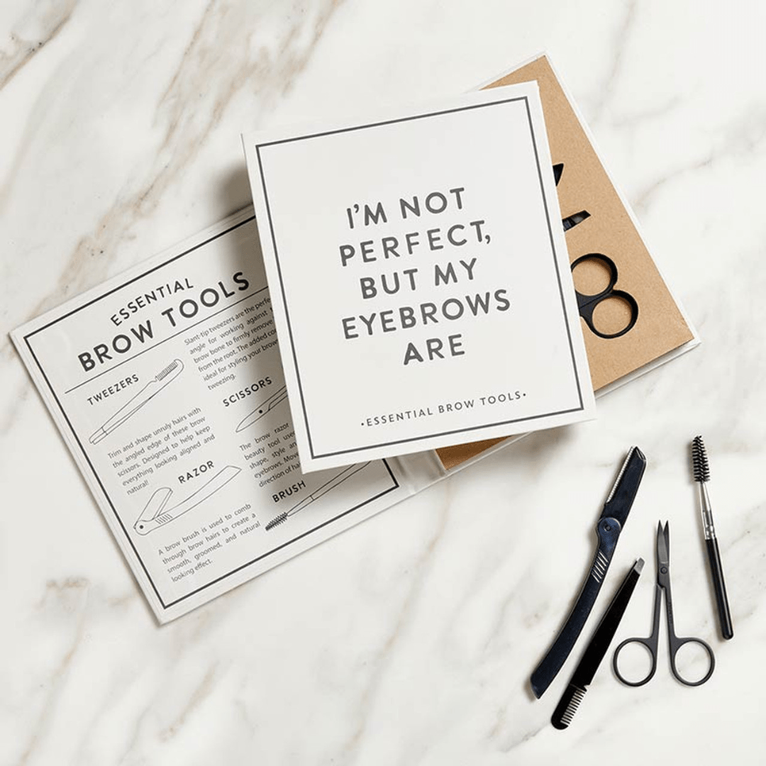 Eyebrow Book Box - I'm Not Perfect - Santa Barbara Design Studio