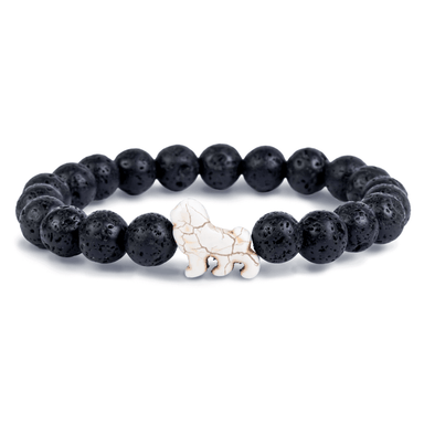 Fahlo The Excursion Bracelet - Lion - Lava Stone - Fahlo