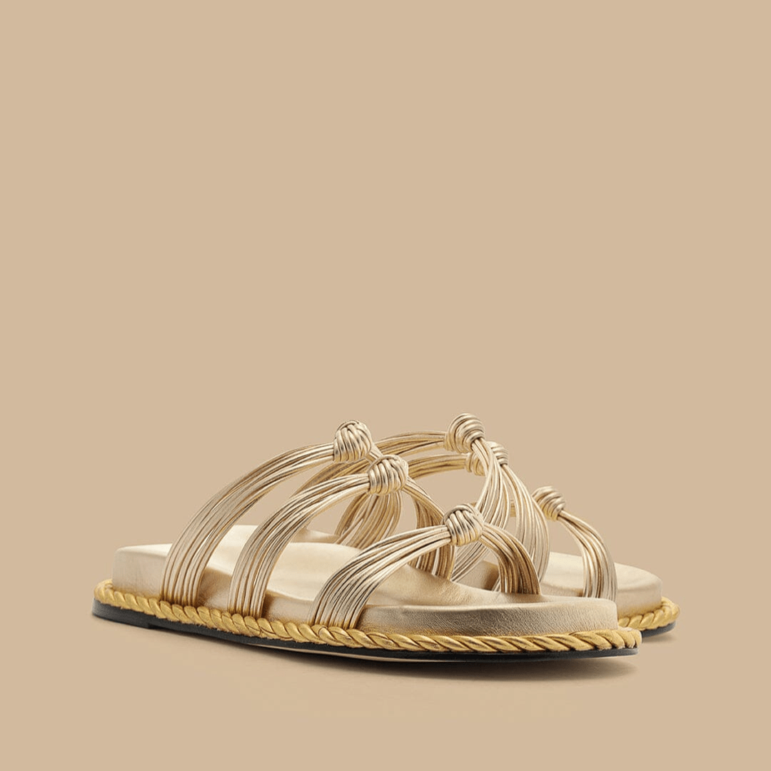 Farm Rio Gold Knot Slide Sandal - Farm Rio