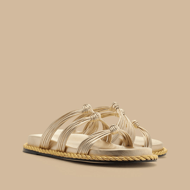 Farm Rio Gold Knot Slide Sandal - Farm Rio