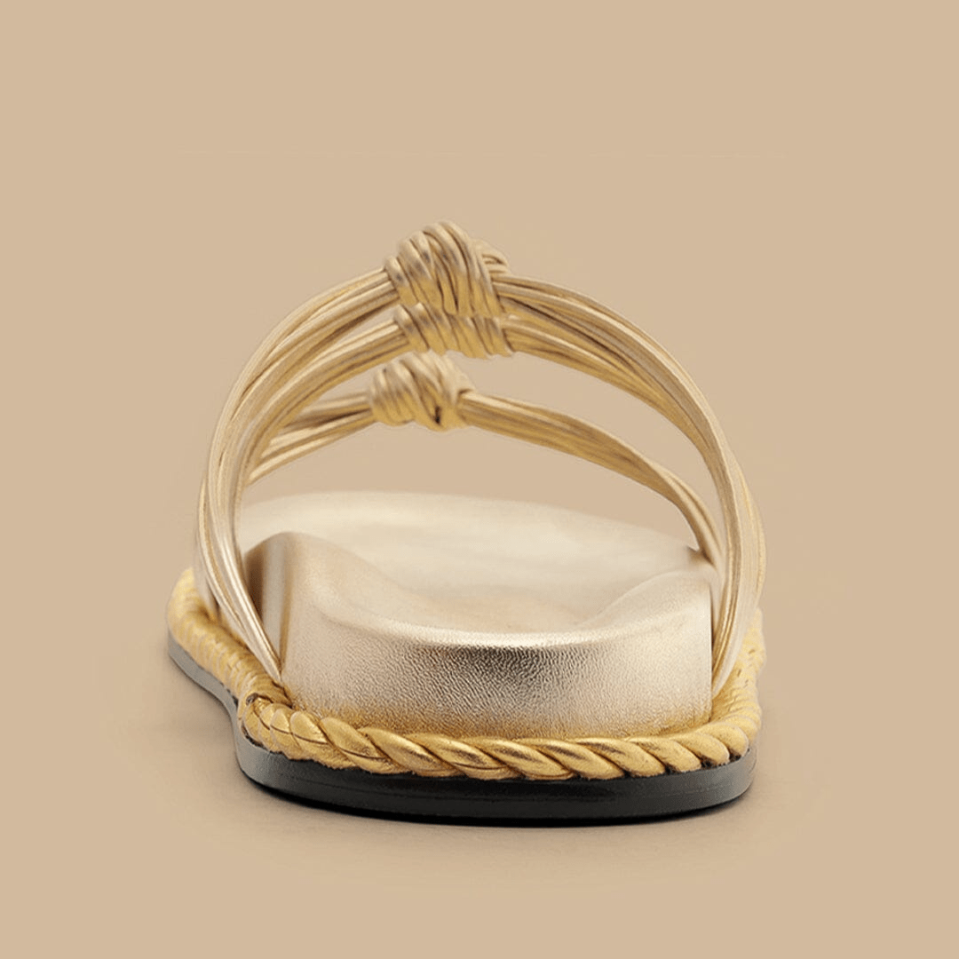 Farm Rio Gold Knot Slide Sandal - Farm Rio
