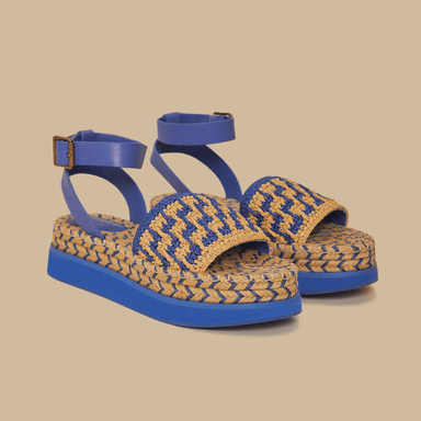 Farm Rio Navy Crochet Flatform Espadrille - Farm Rio