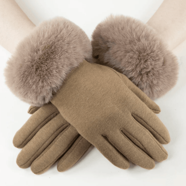 Faux Fur Cuff Gloves - Very Moda