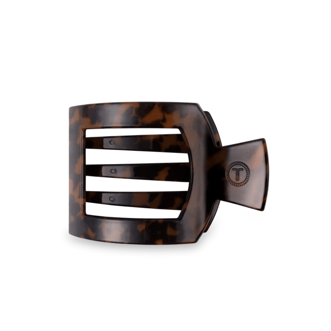 Flat Square Hair Clip - Tortoise - Teleties