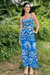 Flying Tomato Evening Blue Woven Crop Top and Pant Set - Flying Tomato