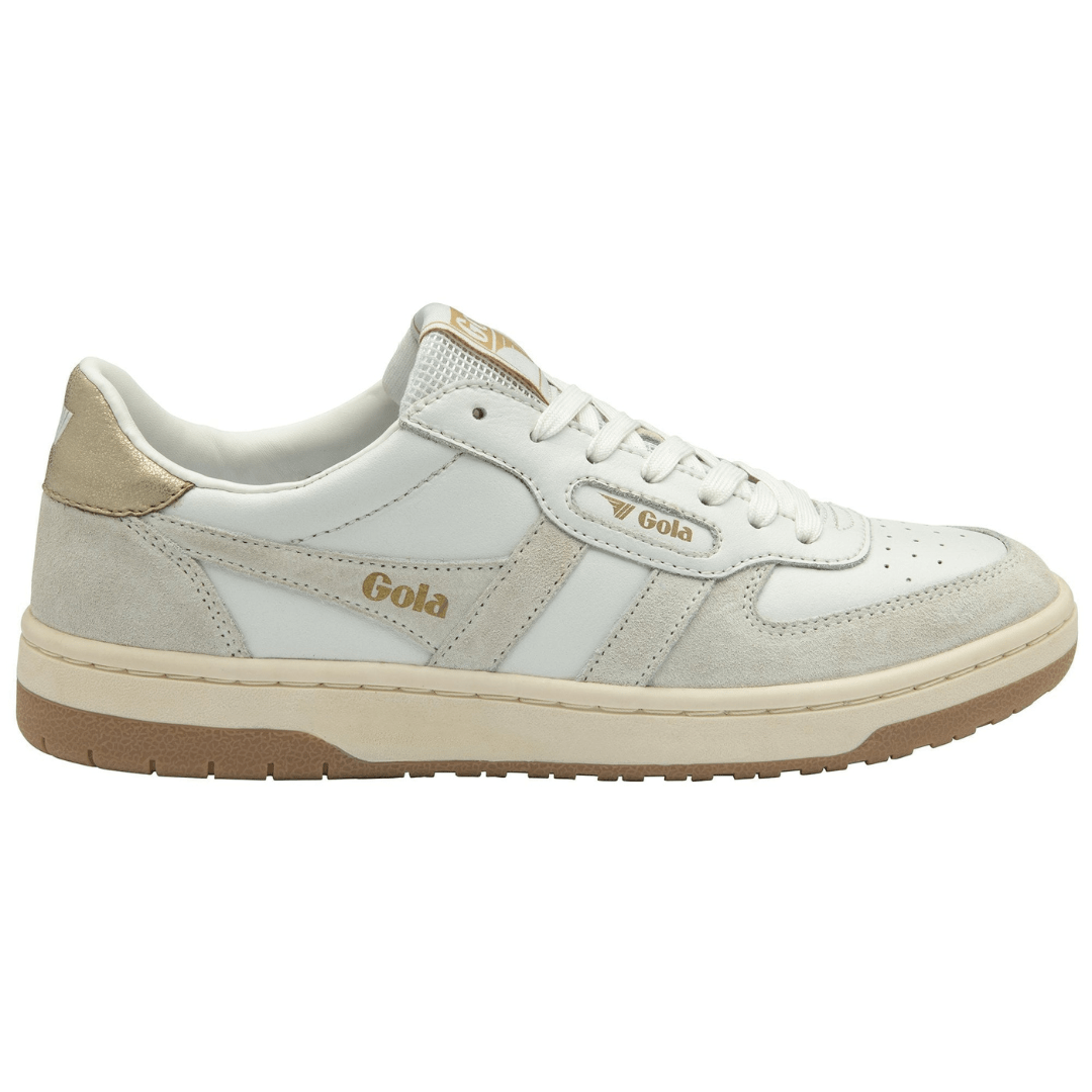 Gola Classic Women's Hawk Sneakers - White/Gold - Gola