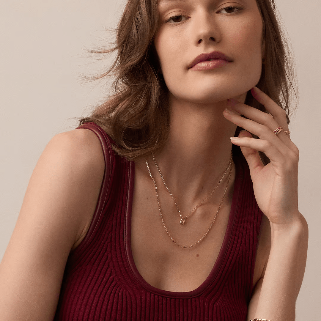 Gorjana Heart Padlock Interlocking Necklace - Gorjana