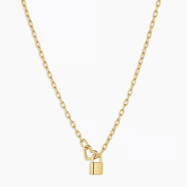 Gorjana Heart Padlock Interlocking Necklace - Gorjana