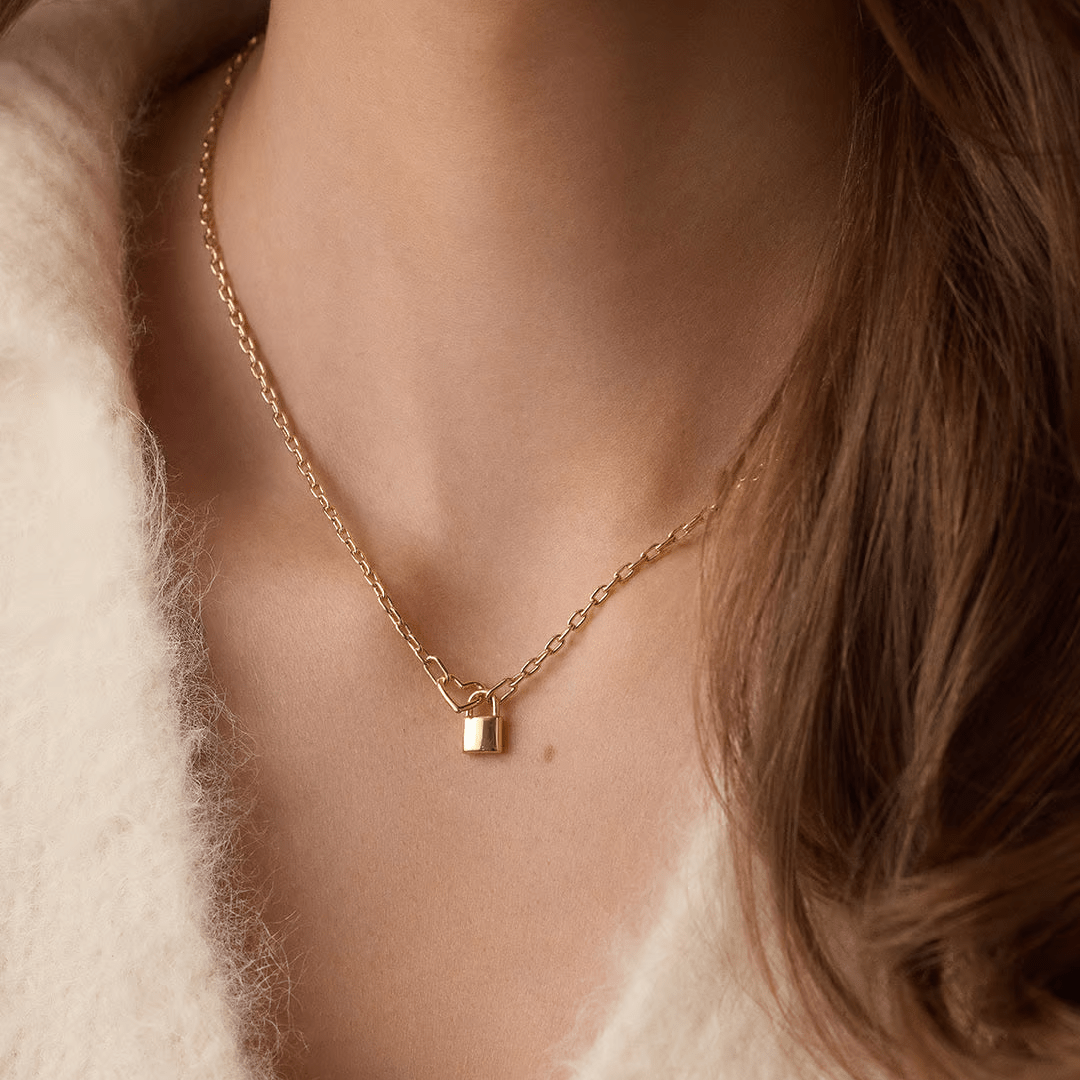 Gorjana Heart Padlock Interlocking Necklace - Gorjana