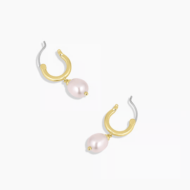 Gorjana Pink Pearl Huggies - Gorjana