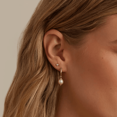 Gorjana Pink Pearl Huggies - Gorjana