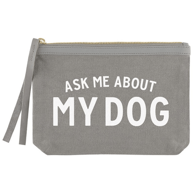 Grey Canvas Pouch - Santa Barbara Design Studio